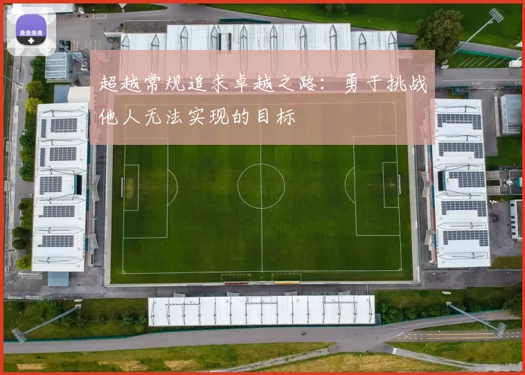 超越常规追求卓越之路：勇于挑战他人无法实现的目标